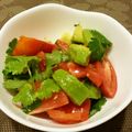 mixedberry's cooksnap of when they made アボカドとトマトの香菜サラダ.