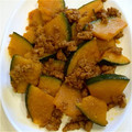 しょこママちゃん's cooksnap of when they made かぼちゃと挽き肉の醤油バター炒め.