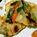 まめﾁｬﾝぬ's cooksnap of when they made 外パリ中モチ簡単チヂミ.