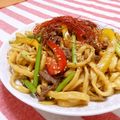 赤い電話's cooksnap of when they made 韓国風味の簡単プルコギスパゲティー！.