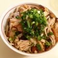 とまとま１０'s cooksnap of when they made 夏のご飯に！キノコのおろし冷やしそば.