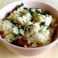 aachin's cooksnap of when they made 子供も喜ぶ！小松菜とウインナーの混ぜご飯.