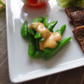 まろんかふぇ's cooksnap of when they made きぬさや☆ぴり辛マヨソースがけ.