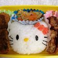 からてキッズ's cooksnap of when they made キティちゃん弁当☆キャラ弁♪.