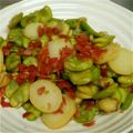 くろうさこ's cooksnap of when they made 簡単♡そら豆とベーコンのガーリック炒め.