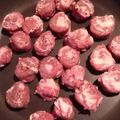SyunMaMa＊'s cooksnap of when they made 「自家製成型肉」ステーキ、米沢牛風味。.