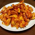 hitomiffy○'s cooksnap of when they made 大人数おもてなし♪鶏ムネ肉ケチャップ炒め.