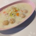チムチェリー's cooksnap of when they made 肉団子と春キャベツ☆ミルクスープ.