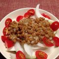 zostar's cooksnap of when they made 納豆の塩麹ドレッシングサラダ.