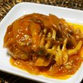 meg115's cooksnap of when they made ✿キノコな煮込みハンバーグそ~す✿.