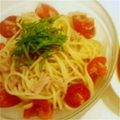 ranran、's cooksnap of when they made 油切り不要！！トマトとツナの冷製パスタ.