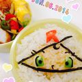 しりとりん♡'s cooksnap of when they made キャラ弁*ロールパンナおにぎり.
