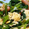ｷｮﾛﾏﾏちゃん's cooksnap of when they made ほうれん草とふんわり卵のバター醤油炒め.