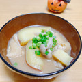 ルパンのかあさん☆彡's cooksnap of when they made 基本さつまいもと油揚げ、きのこのお味噌汁.