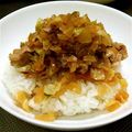 ぽんぽこすいか's cooksnap of when they made キャベツと玉ねぎの豚生姜焼き丼.