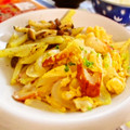 Marrietty's cooksnap of when they made 新たまねぎとちくわの卵炒め.