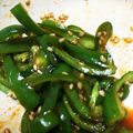 ♪ミチル♪'s cooksnap of when they made 節約おつまみ♪ピーマンだけ♪ピリ辛ナムル.