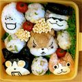 ayumimuya's cooksnap of when they made 妖怪ウォッチ ワルニャン キャラ弁.