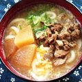 うさこママ★'s cooksnap of when they made 大根いり肉うどん.*゜.