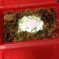 pokomaca's cooksnap of when they made ＊ルクエde卵のっけ焼きそば＊.