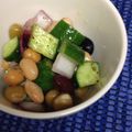 yummy?'s cooksnap of when they made きゅうりと紫たまねぎと豆のサラダ.