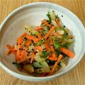 はざくら's cooksnap of when they made 大人気！沢庵と人参と大葉のごま和え.