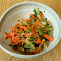 はざくら's cooksnap of when they made 大人気！沢庵と人参と大葉のごま和え.
