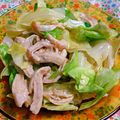 かねマリ's cooksnap of when they made 鶏ささみとキャベツの梅和え−もう1品に♪.