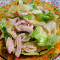 かねマリ's cooksnap of when they made 鶏ささみとキャベツの梅和え−もう1品に♪.