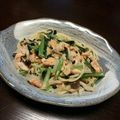9292☆'s cooksnap of when they made 鮭と小松菜の豆乳パスタ.