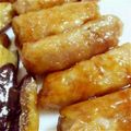 maruco1118's cooksnap of when they made 焼鳥のタレで超簡単ナスの豚巻き！激ウマ♪.