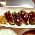maruco1118's cooksnap of when they made 話題入りのつくねを使ったピーマンの肉詰め.