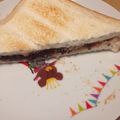 asa3na's cooksnap of when they made 簡単～ッ★おぐらシナモンホットサンド♪.