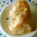 ＭＯＫＯＳＮＯＷ's cooksnap of when they made チーズとおかかとたくあんのおにぎり.