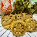 ハネ×ハネ's cooksnap of when they made 甘辛♪照り照り♡簡単レンコン鶏つくね♡.