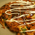 saki1010's cooksnap of when they made 長芋と納豆のトロフワお好み焼き風♡.