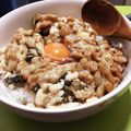 popobar's cooksnap of when they made 即完成★卵+納豆+豆腐ぶっかけ丼.