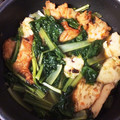 karateママ's cooksnap of when they made 小松菜とごぼう天の煮浸し☆.
