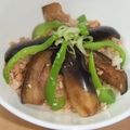 きらり流れ星's cooksnap of when they made ナスとピーマンのめんつゆ炒め丼.