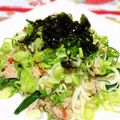ayusari's cooksnap of when they made ツナとねぎのそうめんチャンプルー.