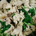 telette's cooksnap of when they made ほうれん草と豚肉の炒め物.