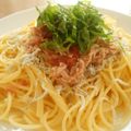 まゆみ母ちゃん's cooksnap of when they made さっぱりと♪ツナと梅じそのパスタ.