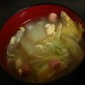でぃっきー's cooksnap of when they made 白菜と玉子のコンソメスープ.
