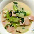ワーママ♡ゆっこ's cooksnap of when they made 簡単❤青梗菜＆エリンギ＆ハムのクリーム煮.