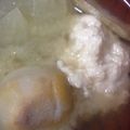 はるまま105's cooksnap of when they made 根菜と鶏肉だんごのお味噌汁.