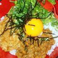 かえそうま's cooksnap of when they made 冷蔵庫にあるもので♪納豆ねぎなめたけ丼.