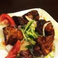 茄子母's cooksnap of when they made お刺身リメイク！マグロのから揚げスイートチリソース☆.