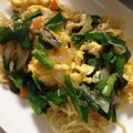 にかまき1's cooksnap of when they made ニラたまのっけ♡あんかけカタ焼きそば♡.