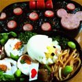 つな：たーぴー's cooksnap of when they made ミニーちゃんっぽい簡単海苔キャラ弁デコ弁.