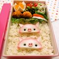 ちょべぷぅ's cooksnap of when they made 【キャラ弁】かまぼこでブタさん弁当.